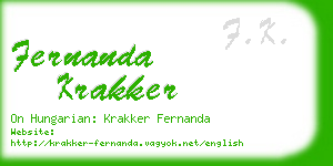 fernanda krakker business card